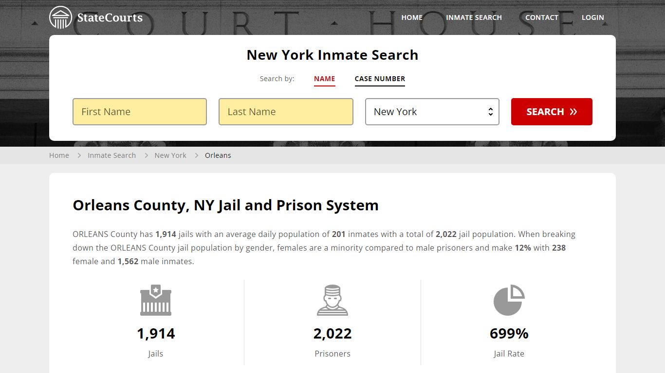Orleans County, NY Inmate Search - StateCourts